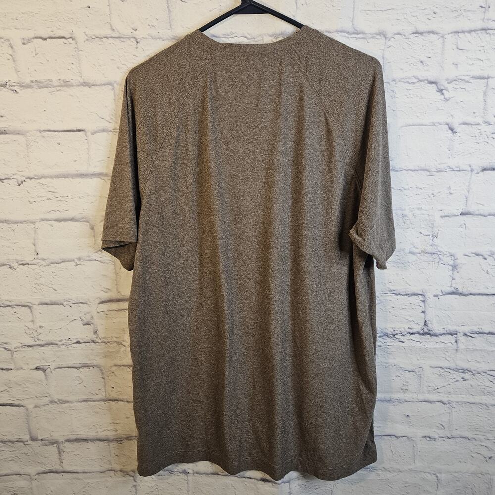 Rhone Mens Athetic Shirt Large Taupe Short Sleeve - Picture 3 of 6